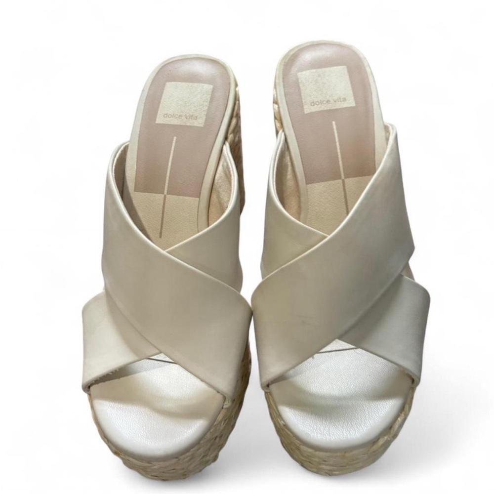 Dolce Vita Cream Wedge Sandals